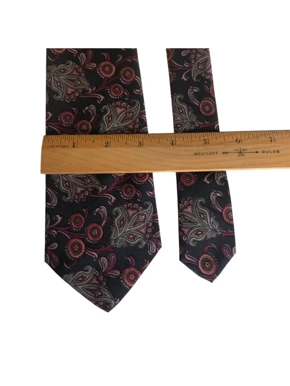 Antonio Calafatano Italian Style Tie Black Paisley Mens Necktie Office Formal
